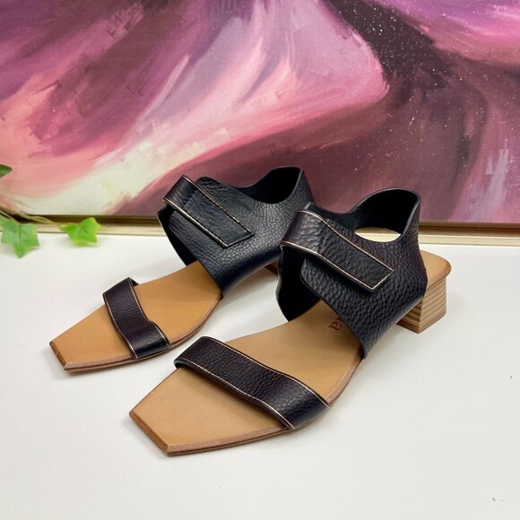 Pedro Garcia Zirel Slingback Block Heel Sandal in Black Size EU 37 / US 7 - Picture 4 of 15